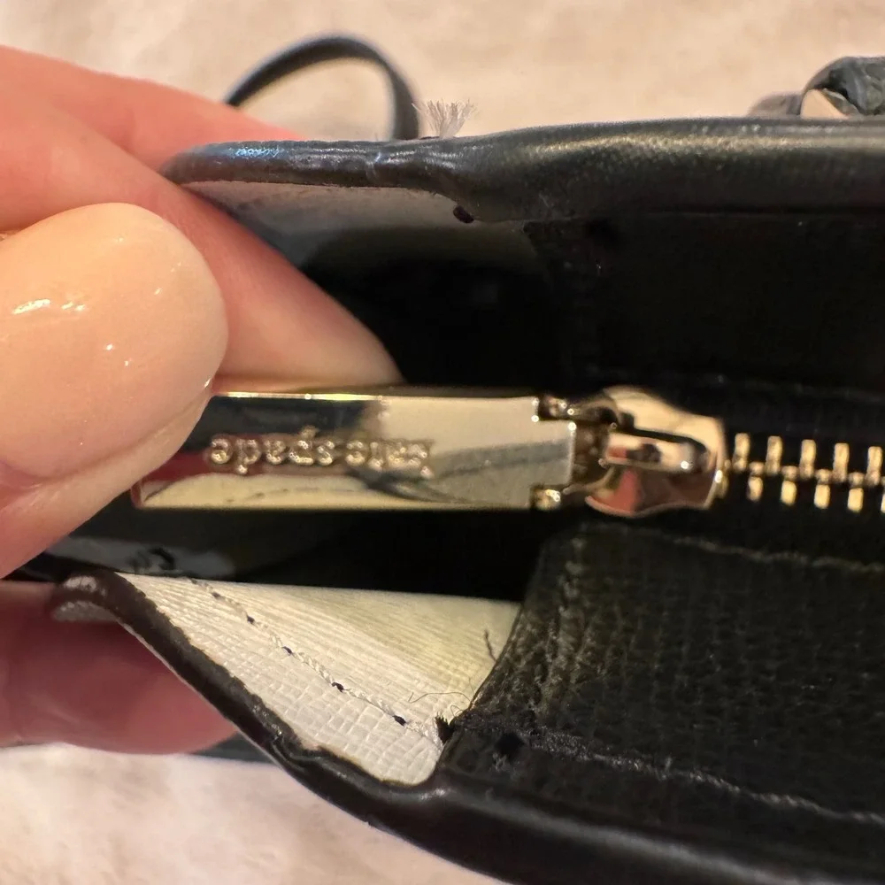 Kate Spade Darcy Satchel Crossbody Black Pebbled Leather Luxe Chic Bag Purse